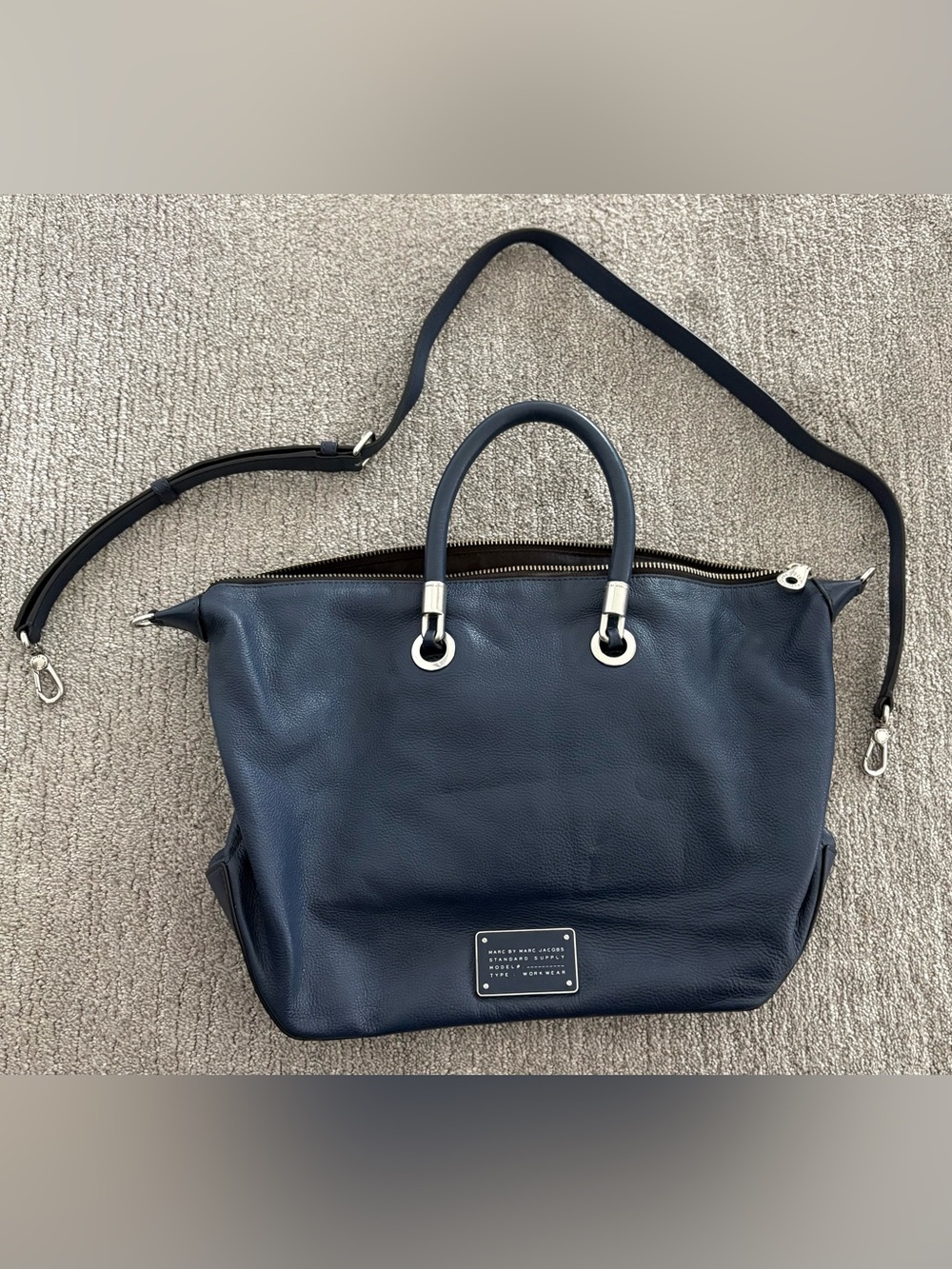 Marc by Marc Jacobs leather top handle bag with removable strap